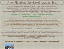 Tablet Screenshot of alertplumbing.com